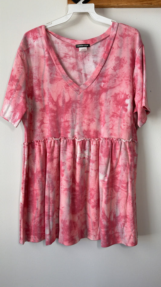 Pink tie dye babydoll
