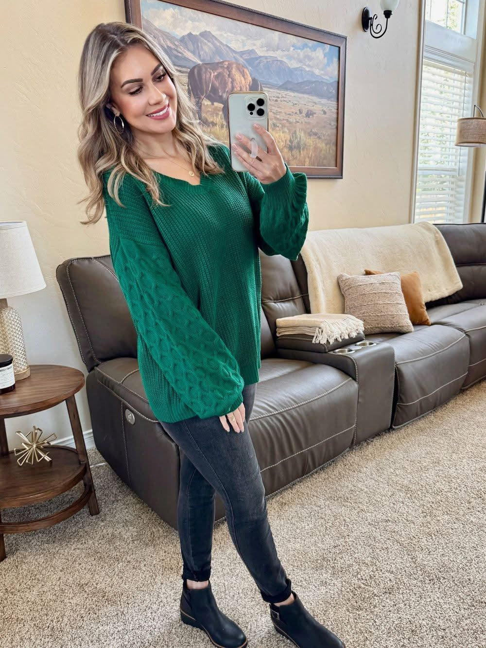 Michelle Mae evergreen sweater