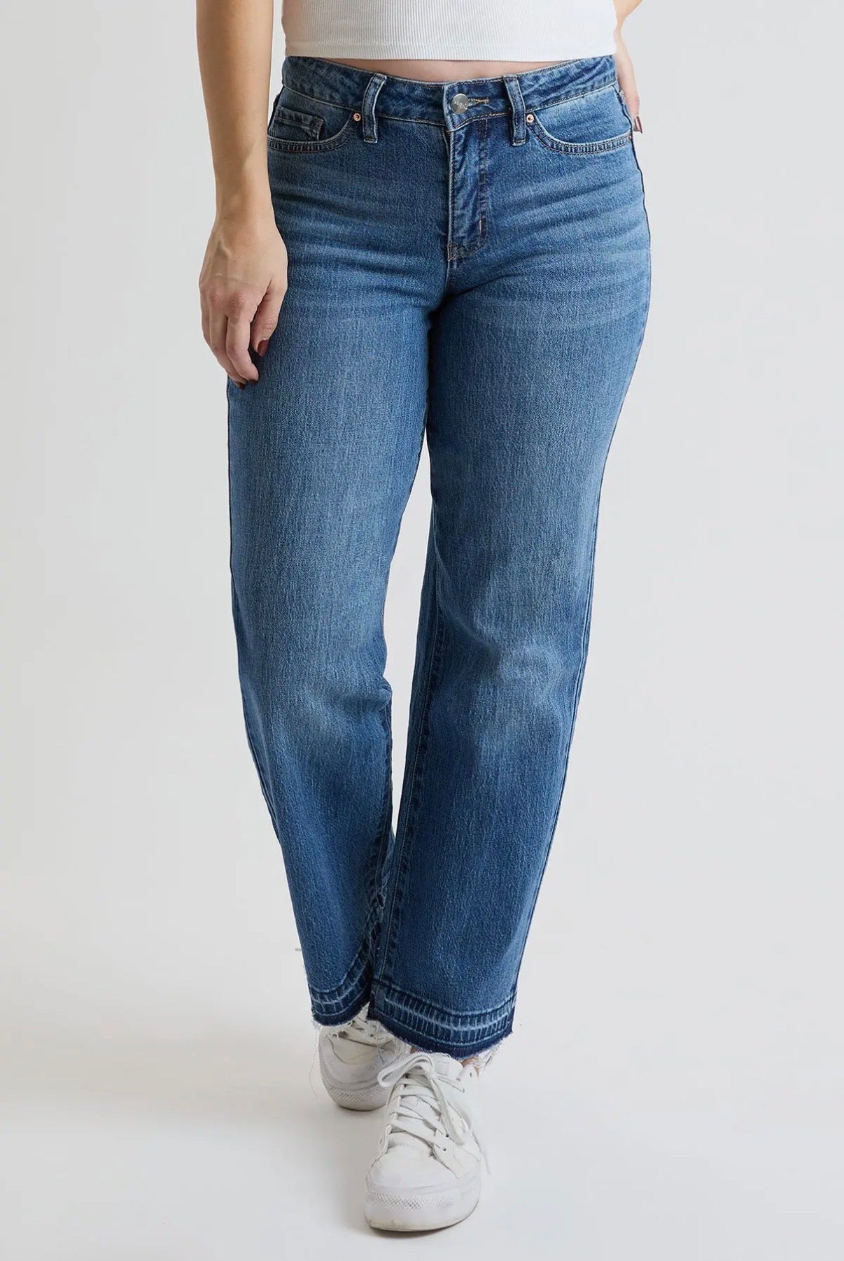 YMI wide leg high rise jean