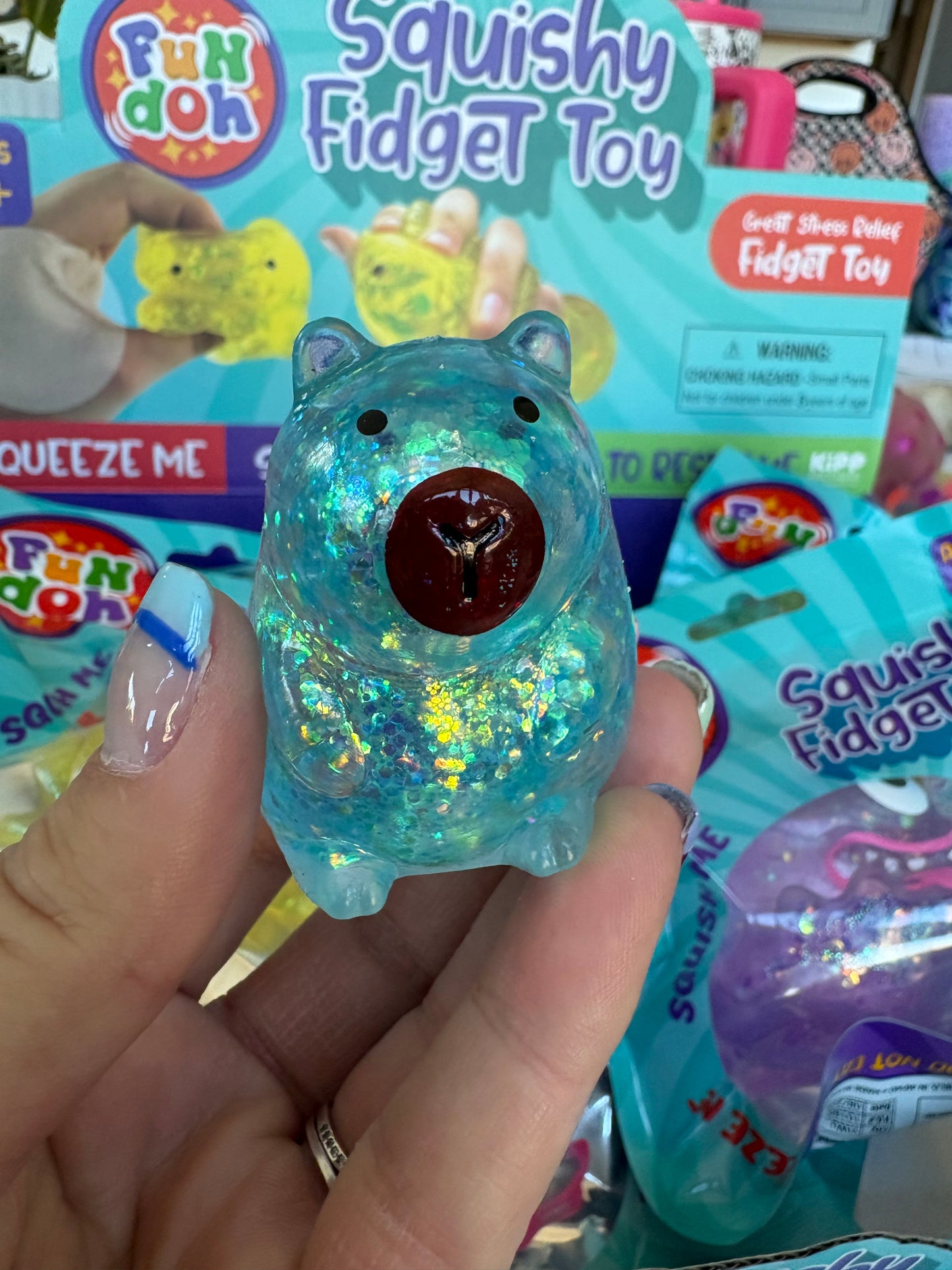 Small glitter squish
