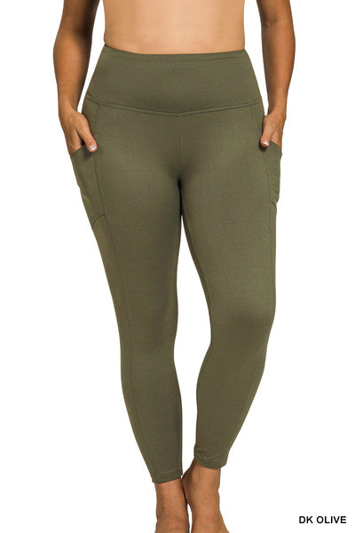 Olive buttery pocket leggings