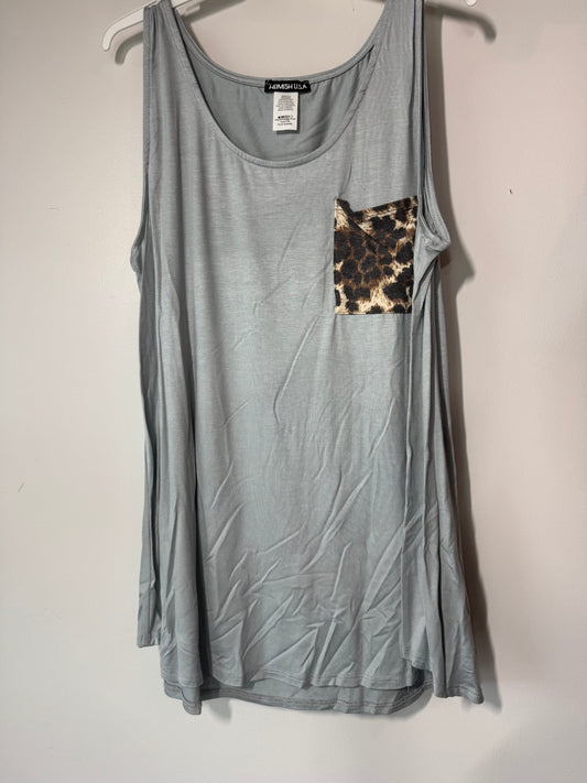 Grey cheetah pocket tank