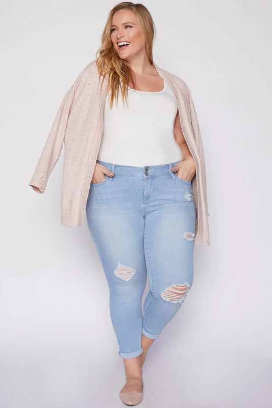 Queen cuffed ankle distressed YMI