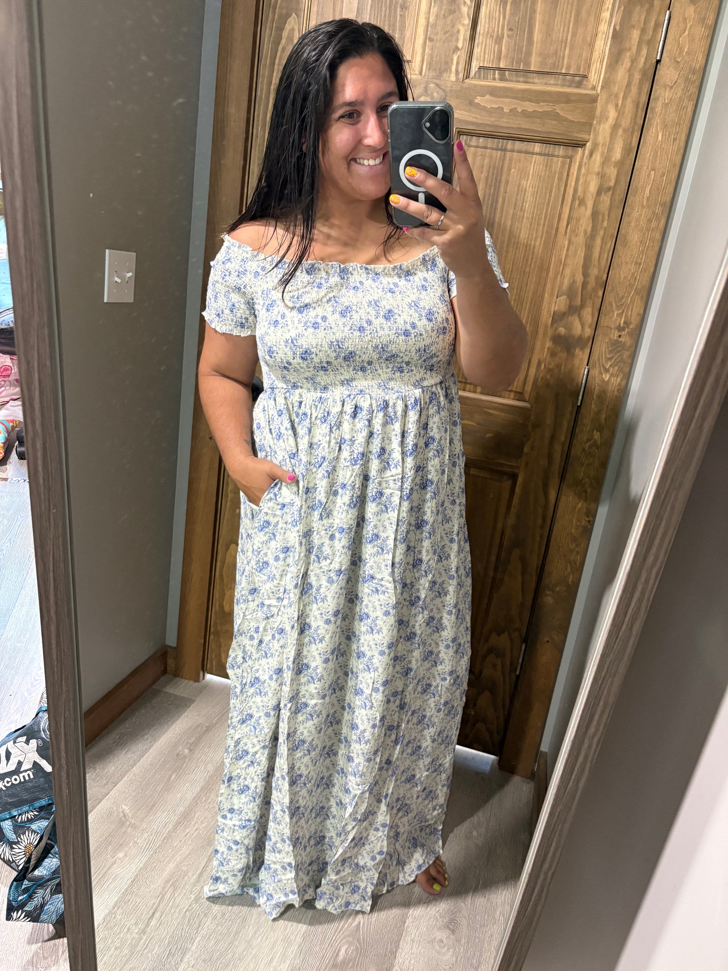 Madeline Floral Maxi Dress - 1/2x