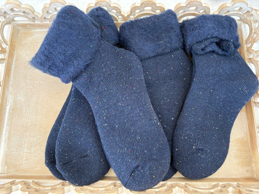 Navy thick socks