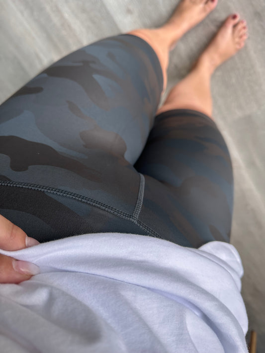 Camo Pleather Bike Short