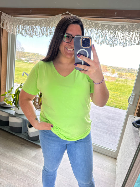 Bright Green Tee - Michelle Mae