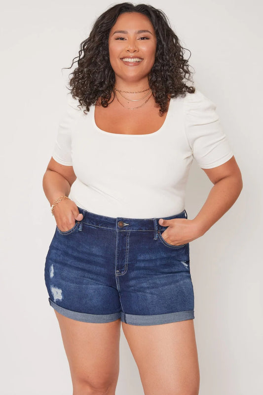 YMI dark indigo queen denim shorts