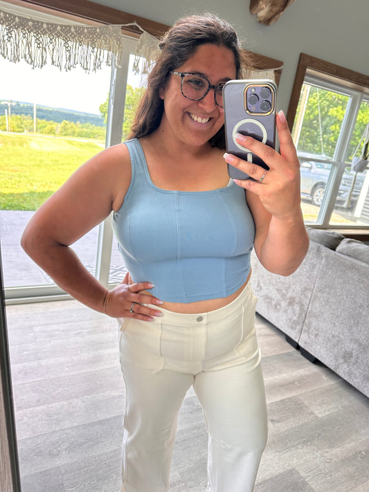 Baby Blue Crop Tank