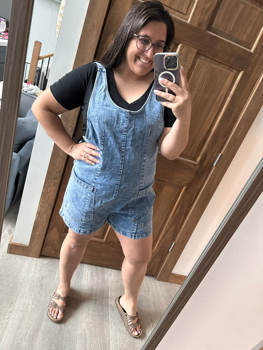 Denim Romper