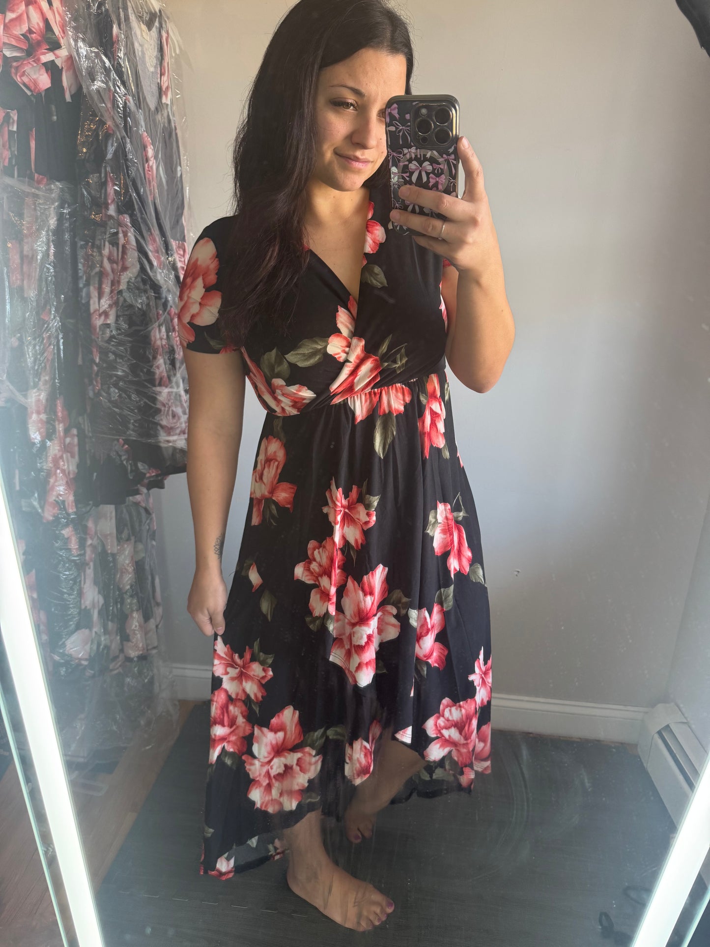 Black floral dress