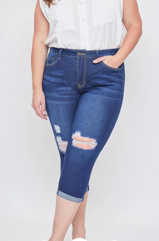 YMI dark indigo capri Queen