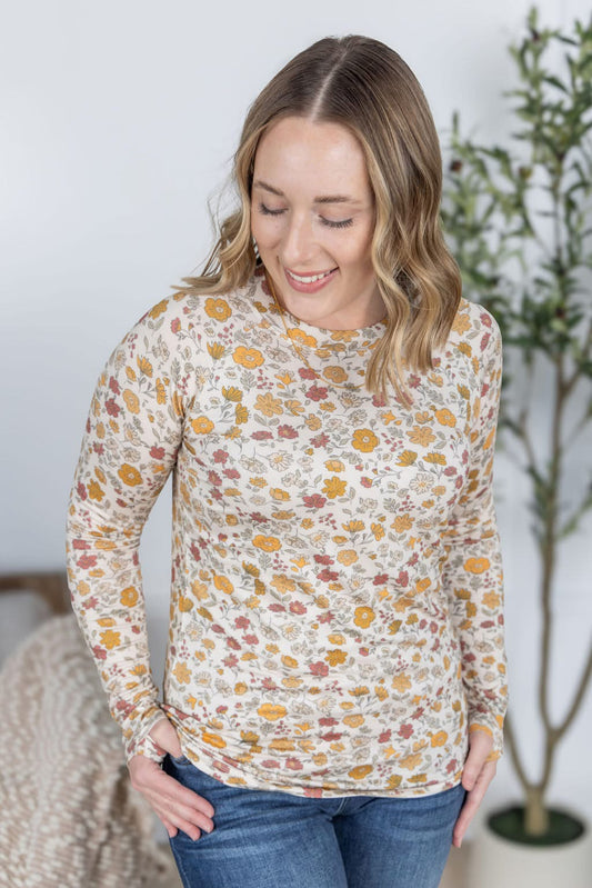 Neutral floral long sleeve