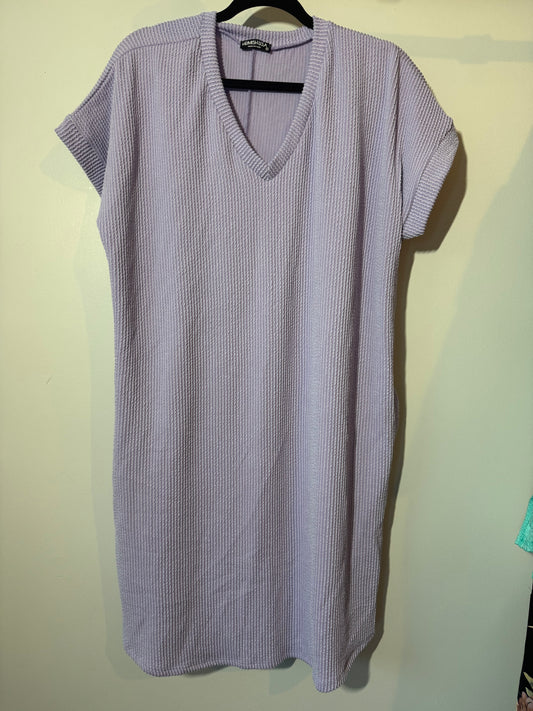 Lavender ribbed dress