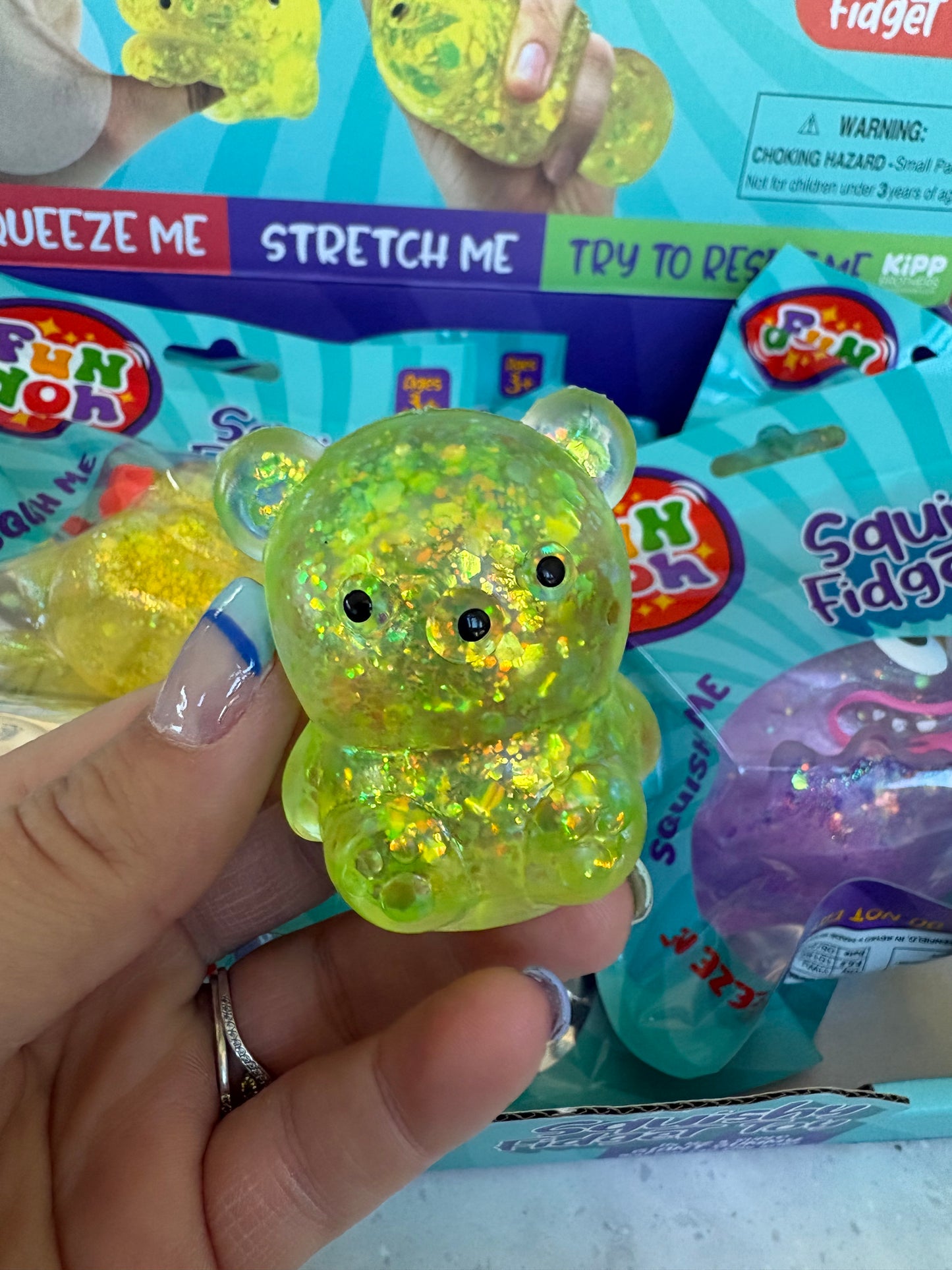 Small glitter squish