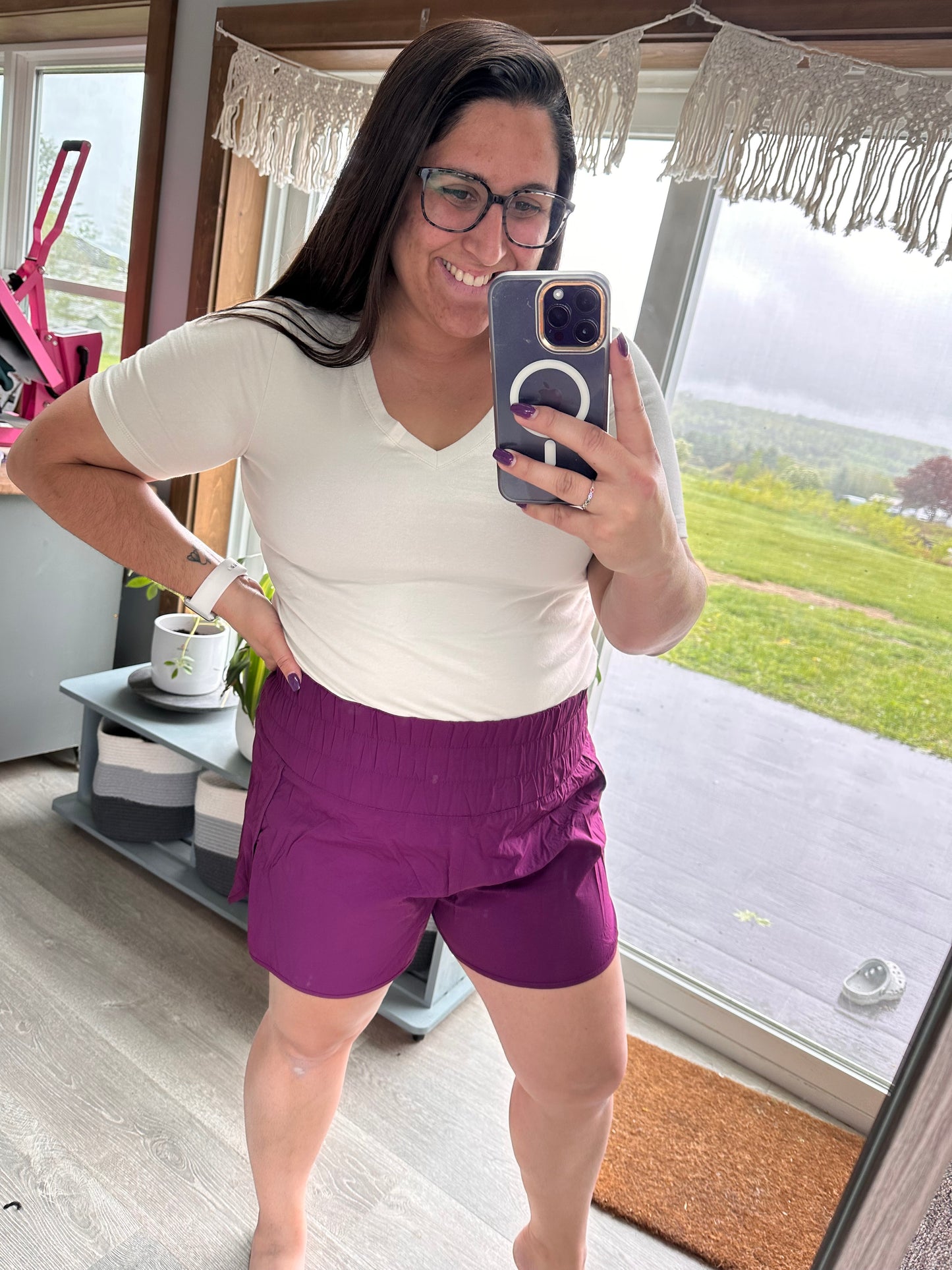 Plum Running Shorts