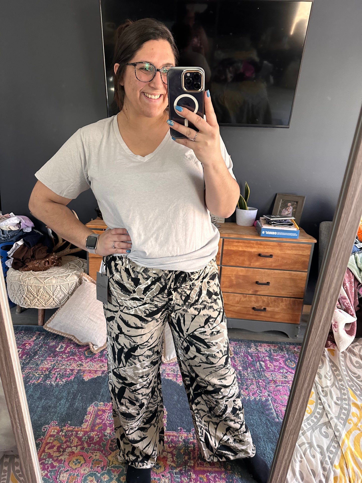 Leaf Linen Pants