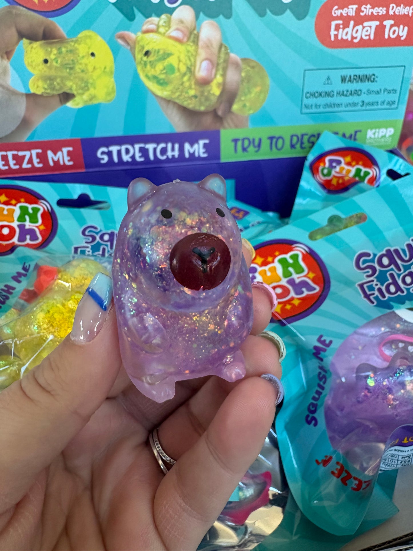 Small glitter squish