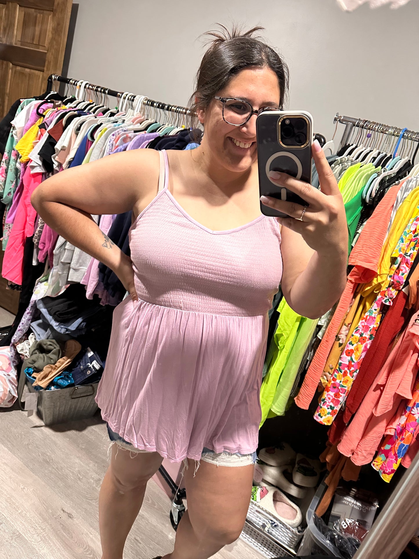 Pink Babydoll Tank