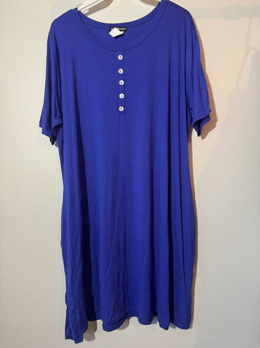 Royal blue button dress