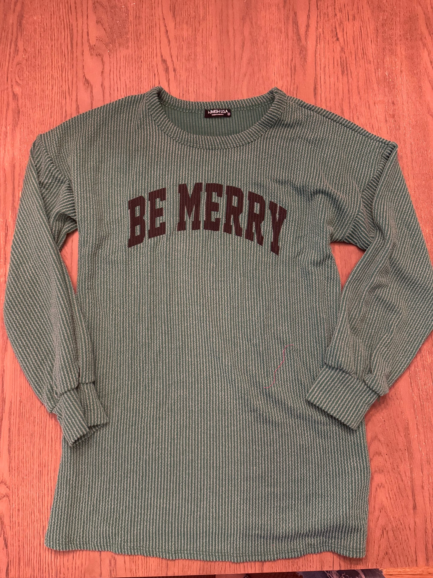 Olive “be merry” top