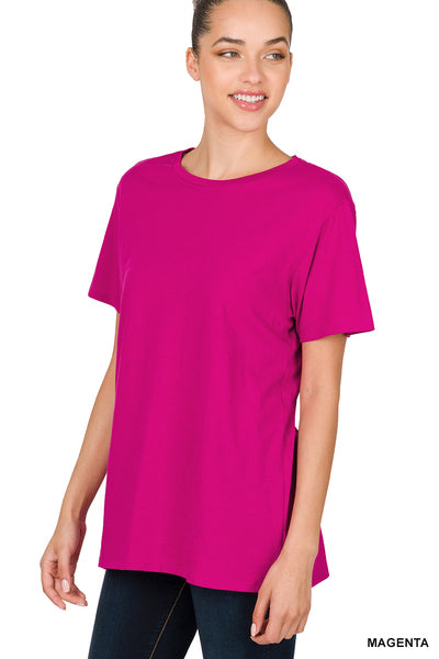 Magenta basic tee