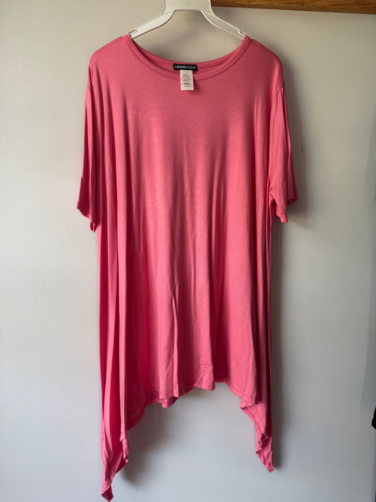 Pink drapey top