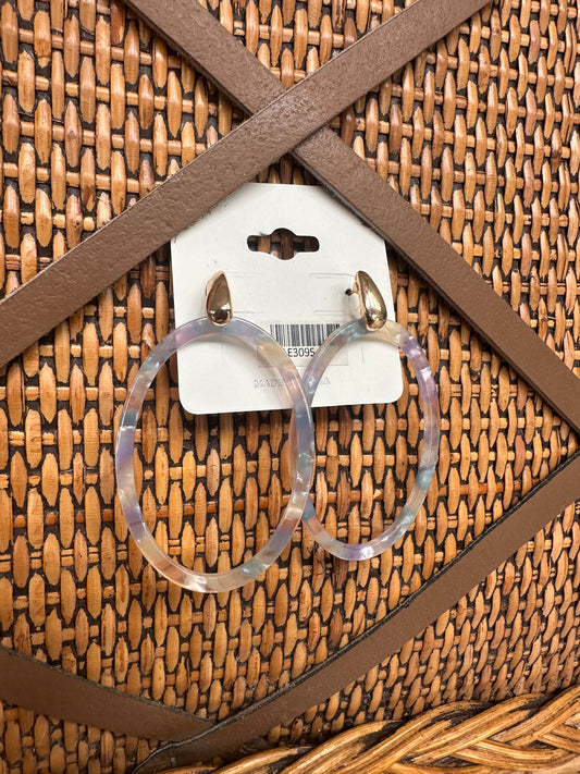 Pastel Multi Color Dangle Hoops