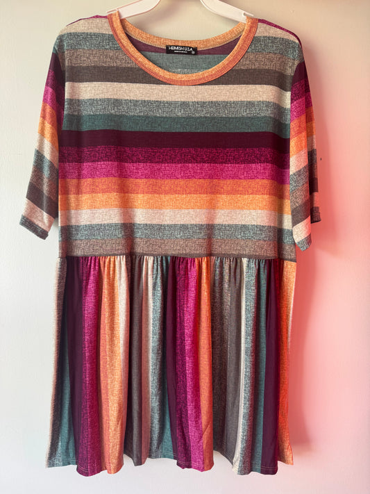 Colorful stripe babydoll