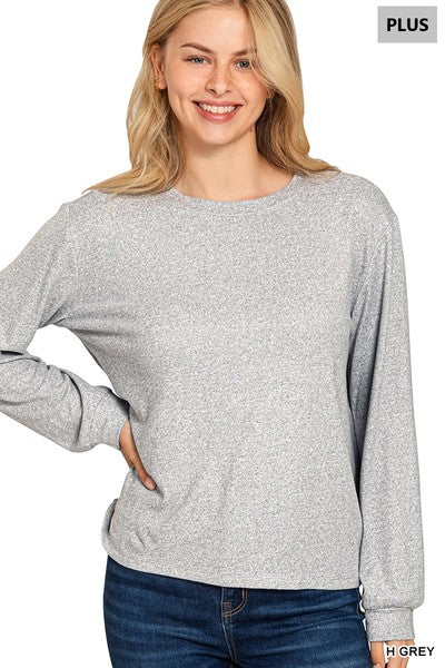 Grey melange long sleeve