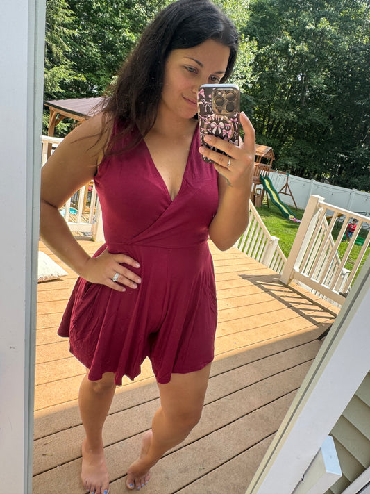 Cabernet V neck romper