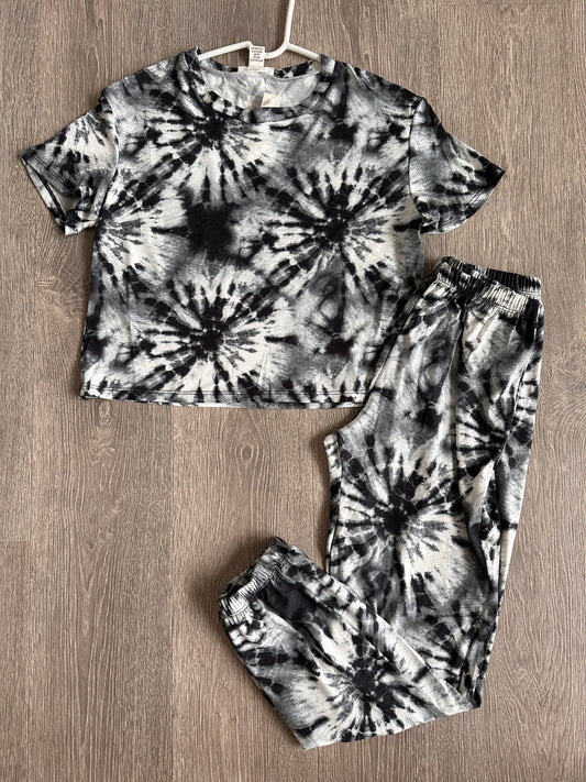 Black & White Tie Dye Lounge Set