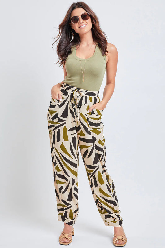 Tan Abstract Pants
