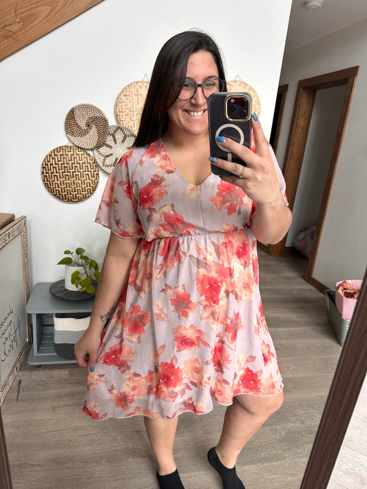 Lilac Floral Dress
