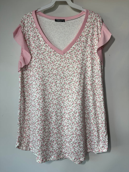 Baby pink floral top