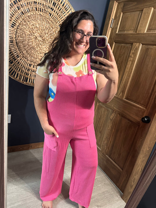 Pink ribbed jumper