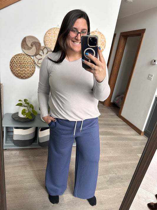 Blue indigo scuba sweats