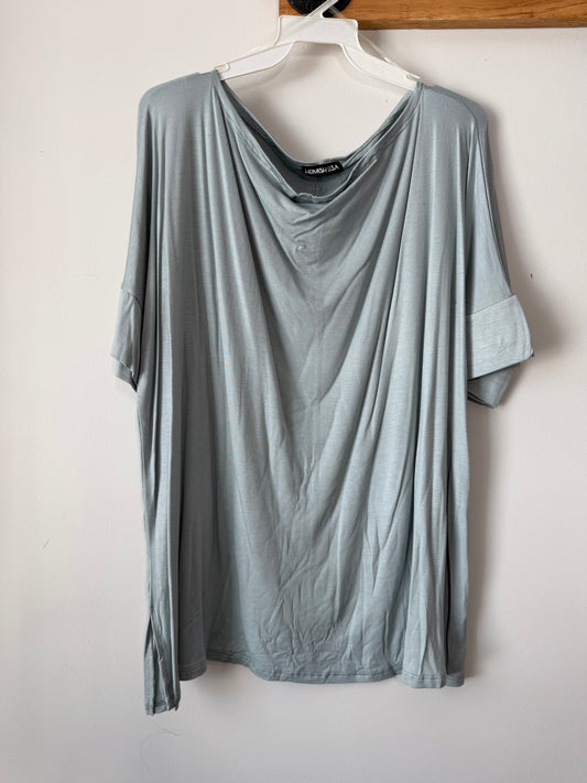 Grey off shoulder top