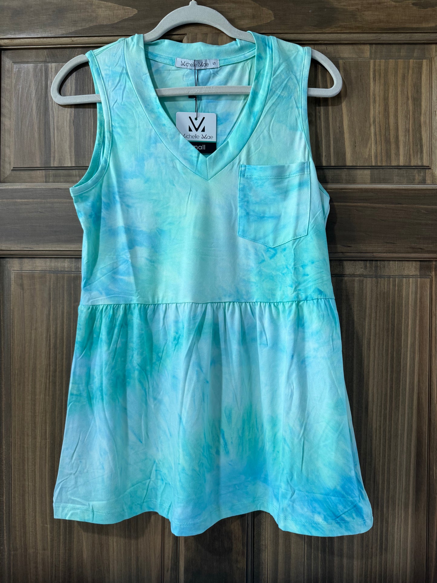 Blue tie dye Michelle Mae tank