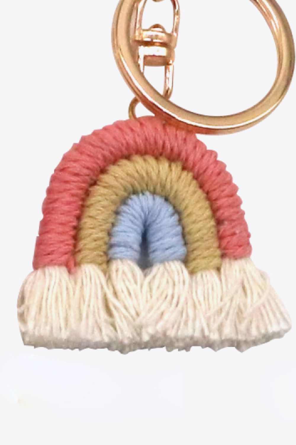 Rainbow Fringe Keychain