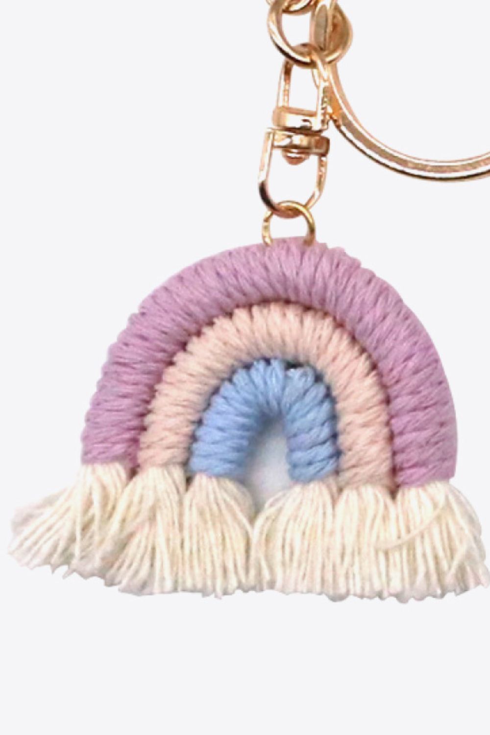 Rainbow Fringe Keychain