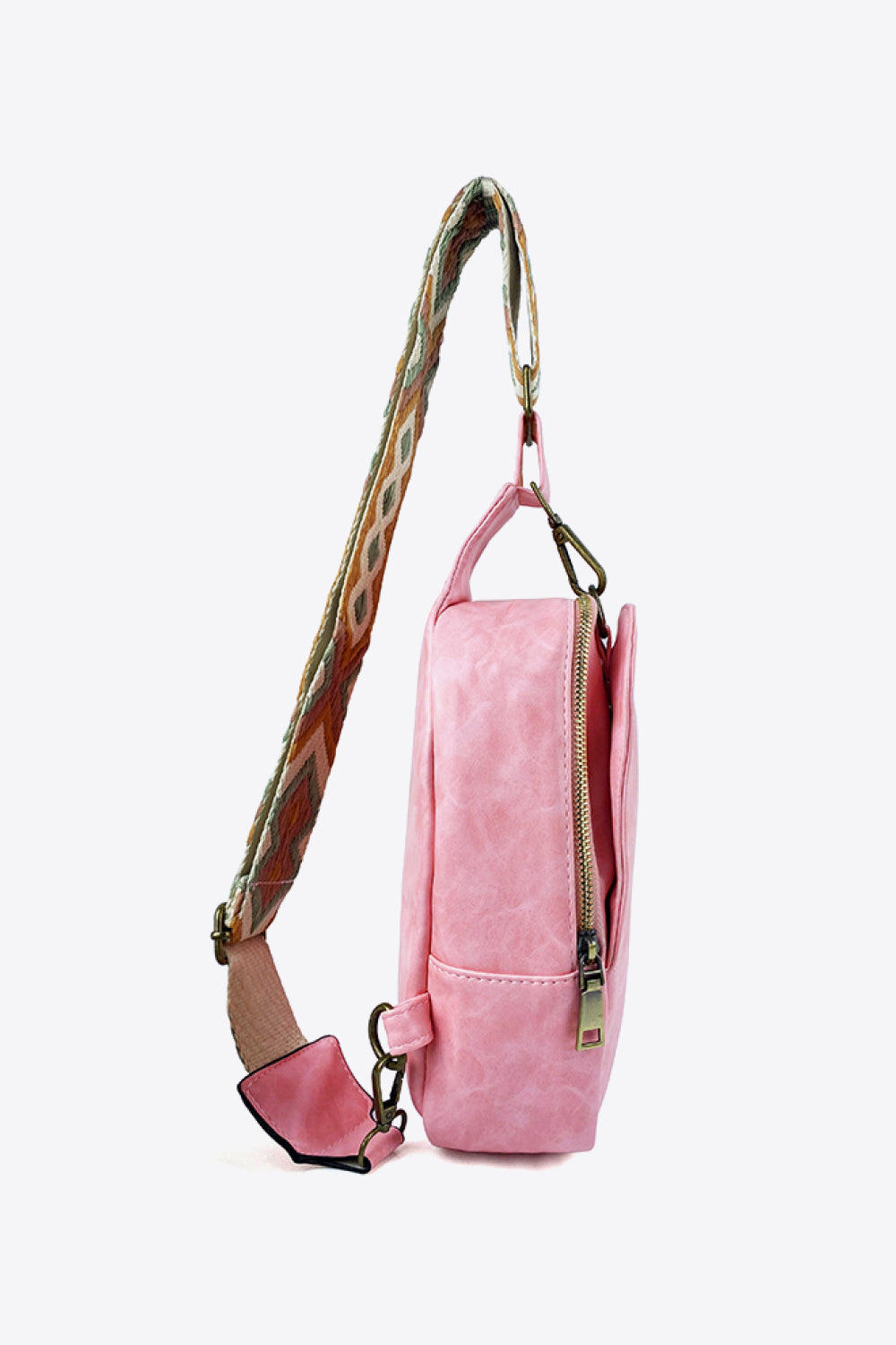 Adjustable Strap PU Leather Sling Bag