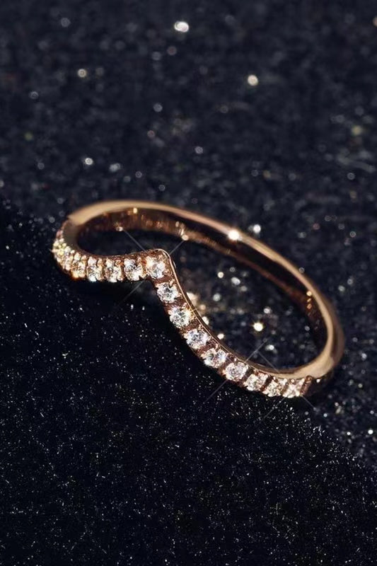 925 Sterling Silver Heart-Shaped Moissanite Ring