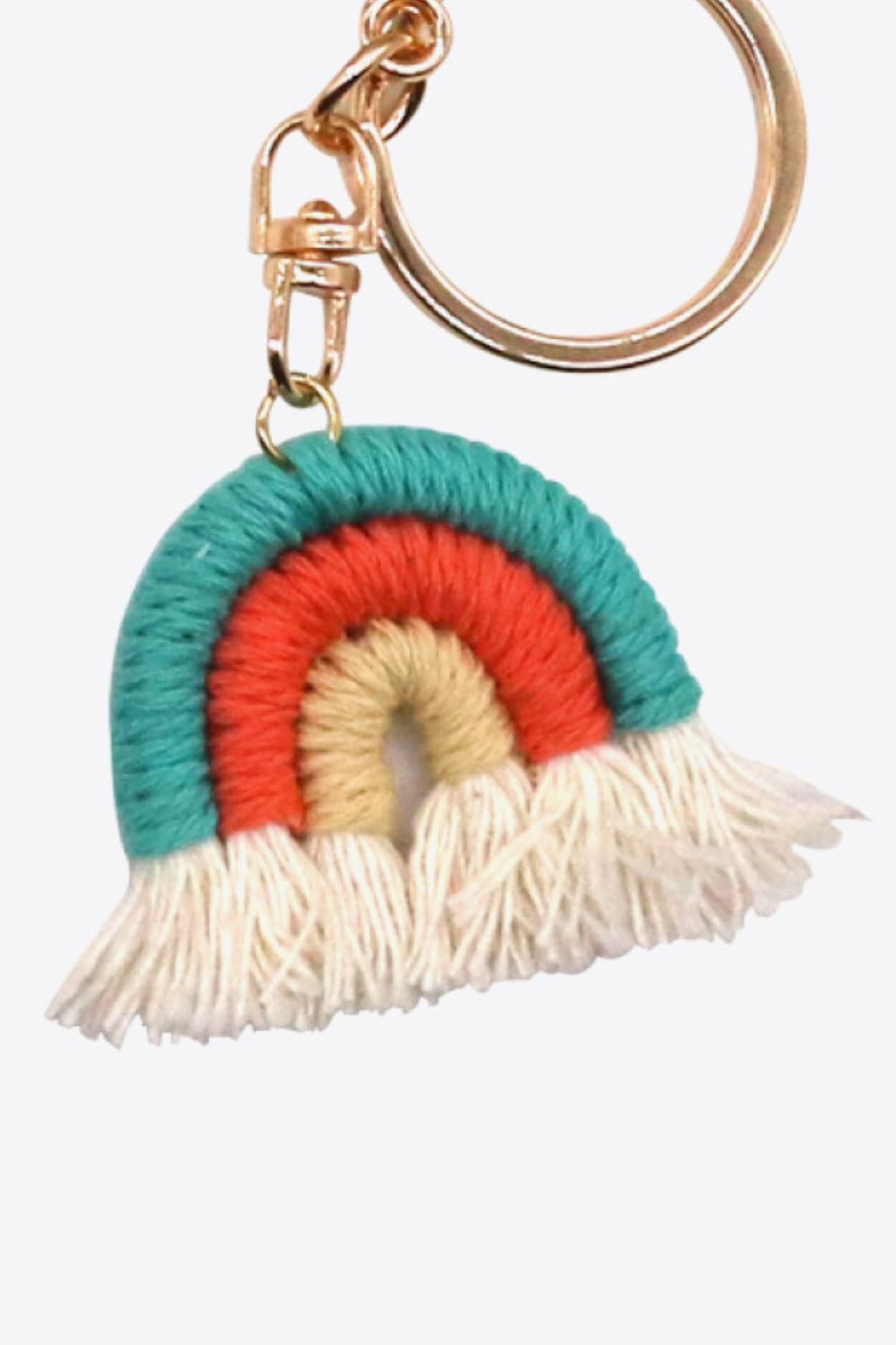 Rainbow Fringe Keychain