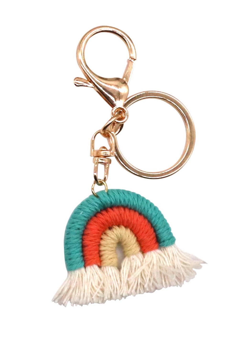 Rainbow Fringe Keychain