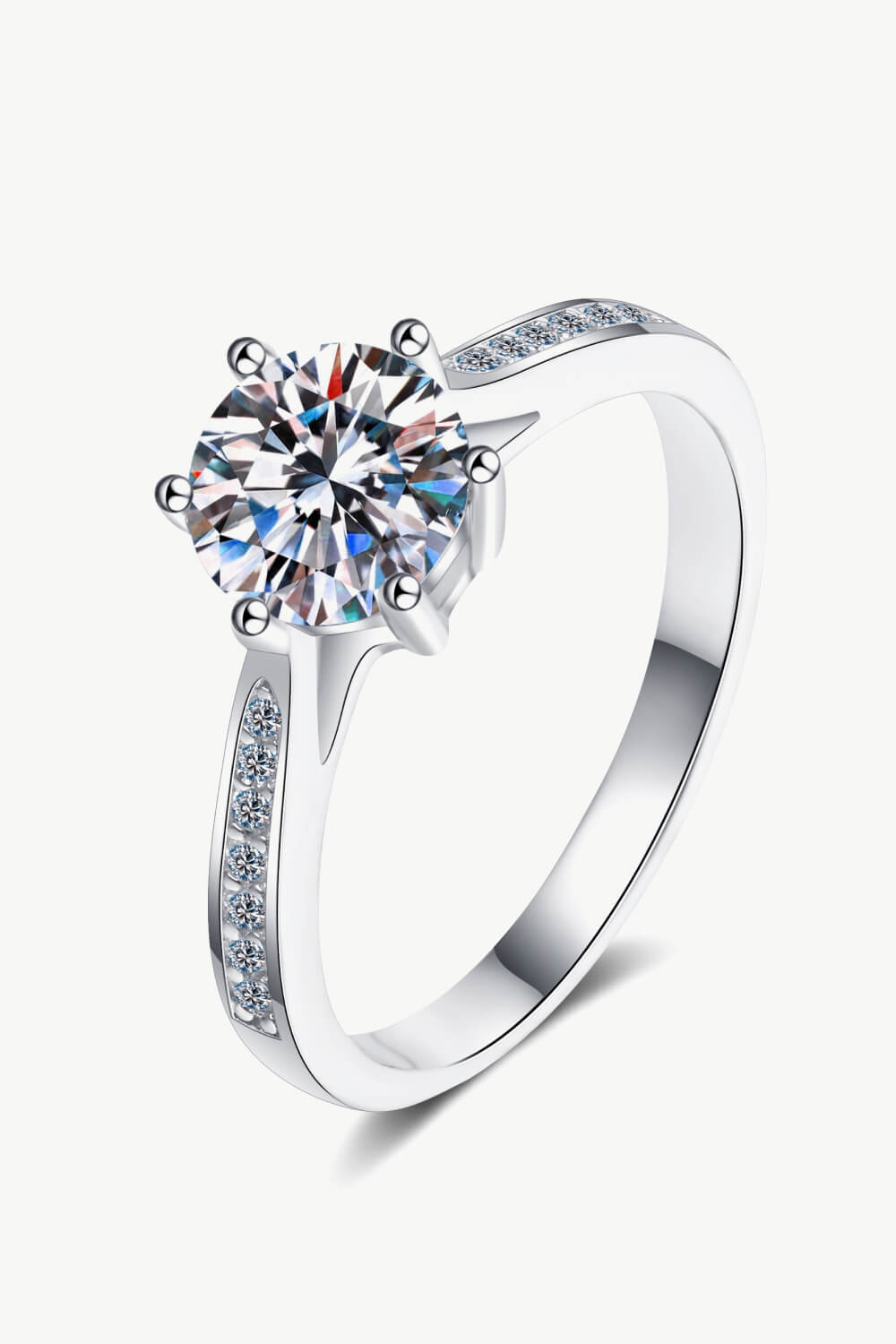 925 Sterling Silver Moissanite Ring