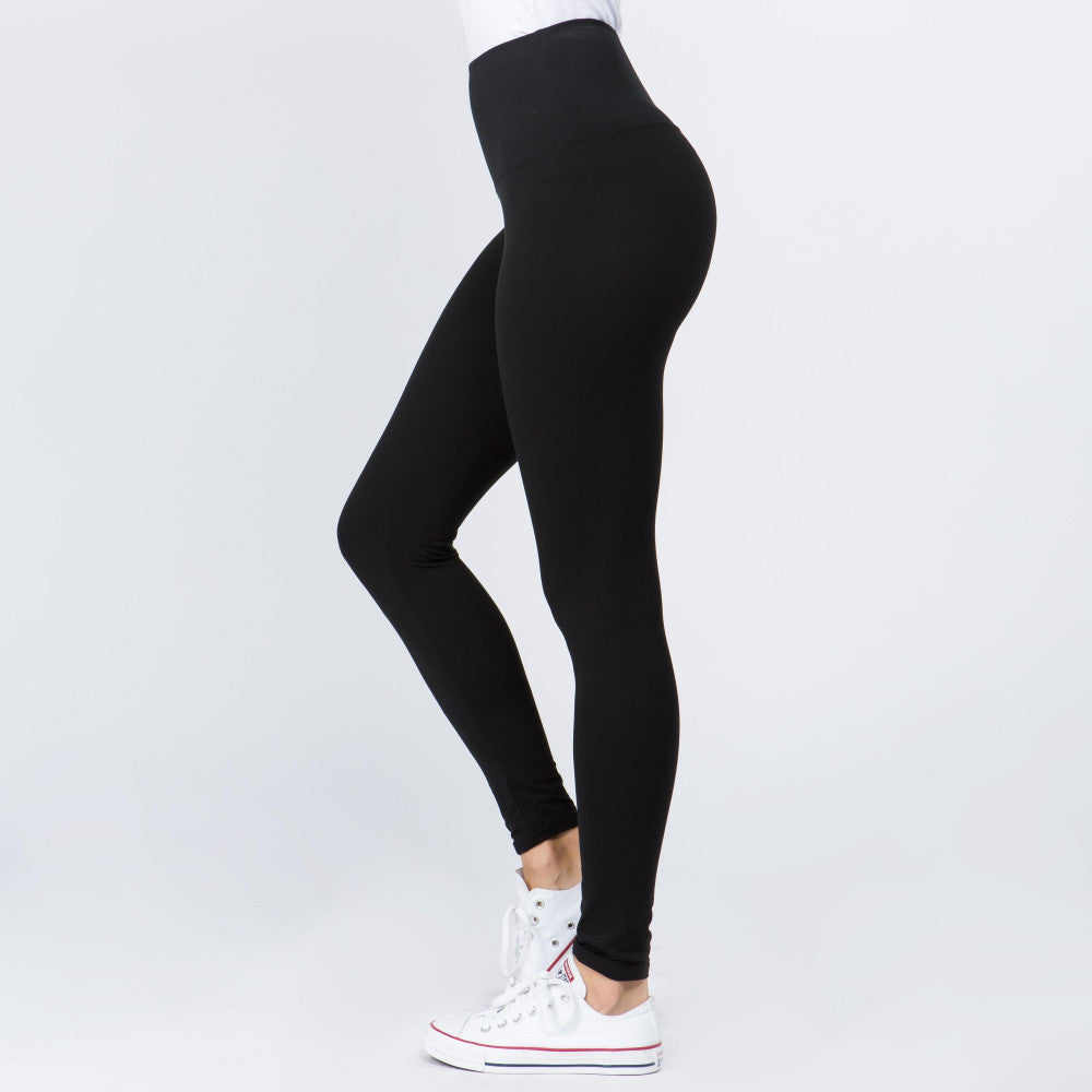 5” waist band black legging