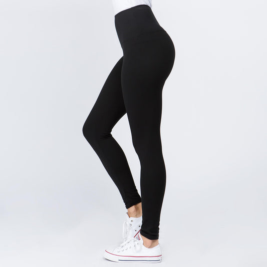 5” waist band black legging