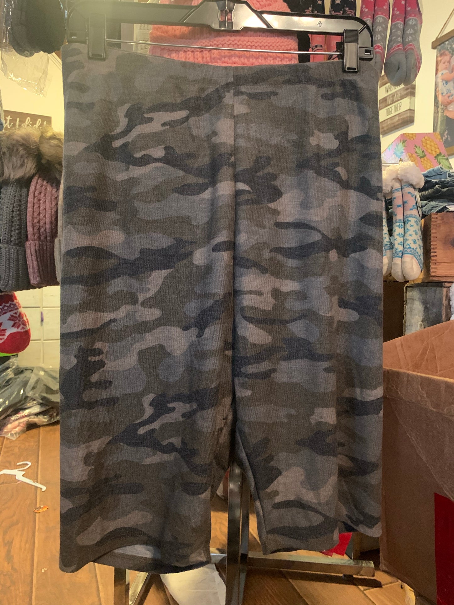 French terry camo bike shorts