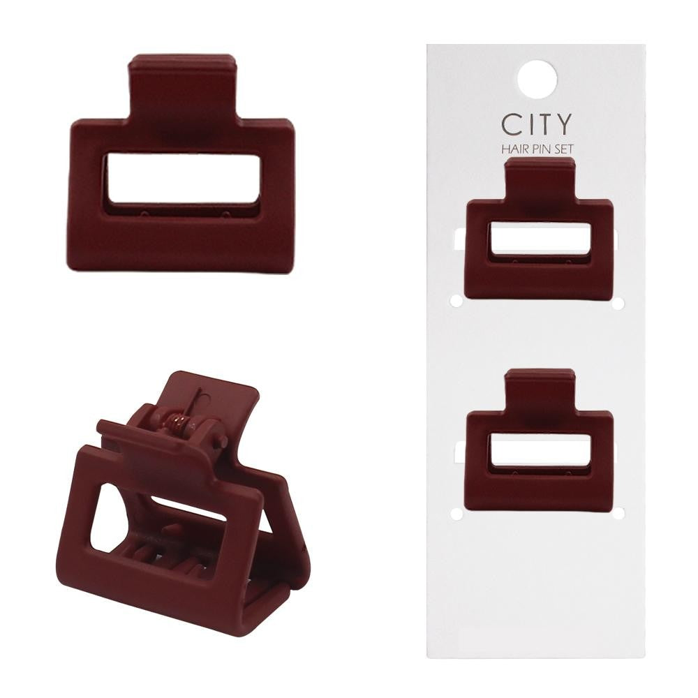 Burgundy Mini Clips
